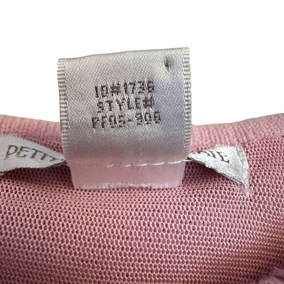 Vintage Women Petite M Sweater Cardigan Pink Gold Beaded Ornate Sparkle Jacket - Picture 5 of 11